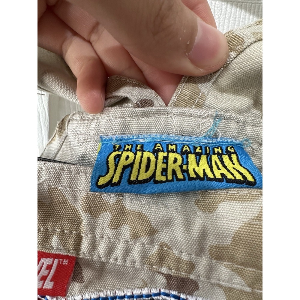 vintage Y2K Marvel Spider-Man camouflage overalls Rare 18M - Picture 7 of 9